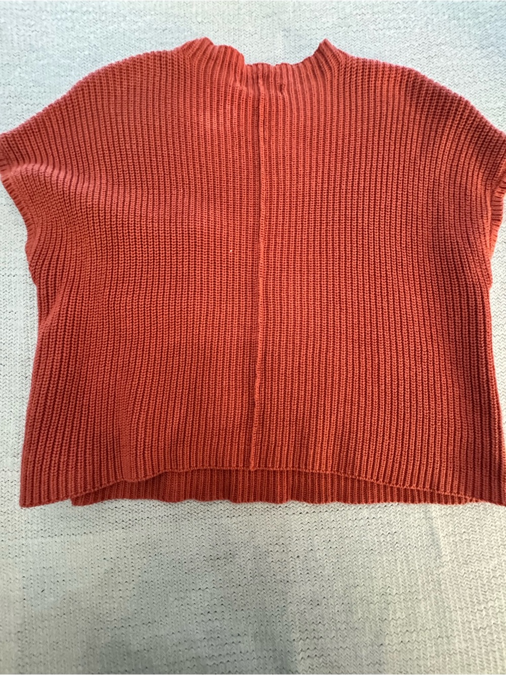 Zenana Outfitters Rust Short-Sleeve Crewneck Sweater with Pocket - Picture 3 of 4